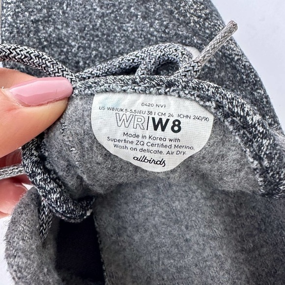 Allbirds Wool Runners Natural Grey Size 8 - Picture 12 of 14
